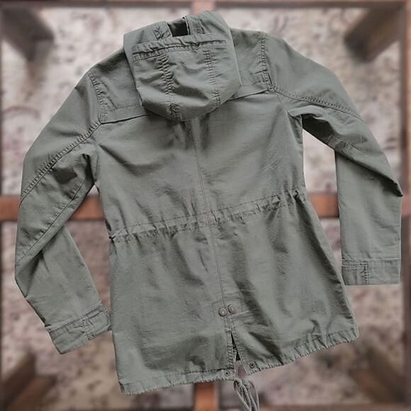 Ambiance army green hooded utility jacket - Picture 5 of 16